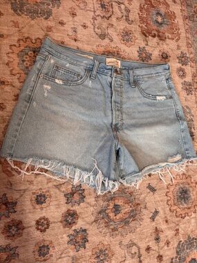 Distressed Denim Shorts